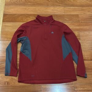 Nike Men’s ACG Pullover Burgundy Quarter Zip Dri Fit Performance size XL